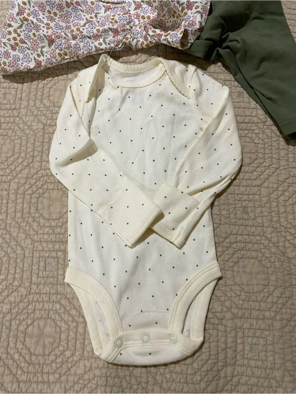 Carter's Floral & Neutral Baby Outfit Set - Cream, Olive, Navy